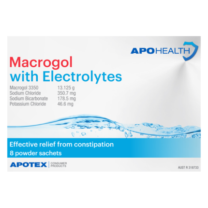 Apohealth Macrogol With Electrolytes 8 Sachets - OhYouLuckyDuck.com.au