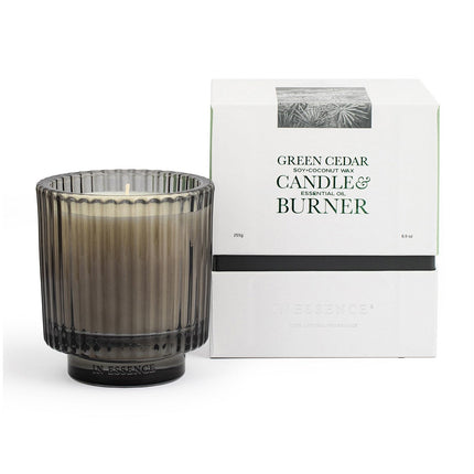 In Essence Green Cedar Pure Essential Oil Candle 255G