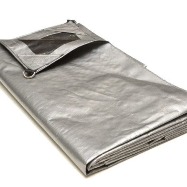 Polytuf Tarpaulin Silver Black Extra Heavy Duty 3.7X6.1M