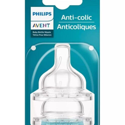 Philips Avent Teats Silicone 1M+ Slow Flow 2 Pack