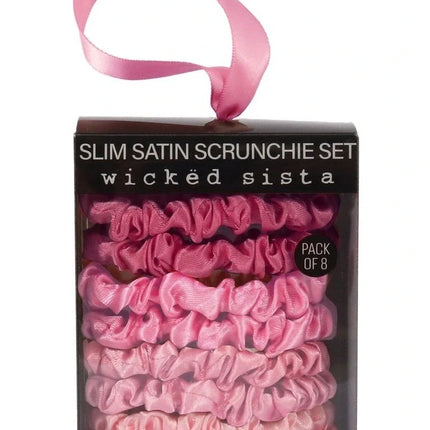 Wicked Sista Satin Scrunchie Set Pink 3 Pack