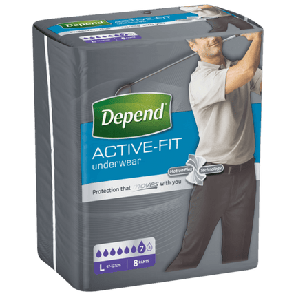 Depend Real Fit For Men Underwear, Heavy Absorbency, Large, 8 Pants - OhYouLuckyDuck.com.au