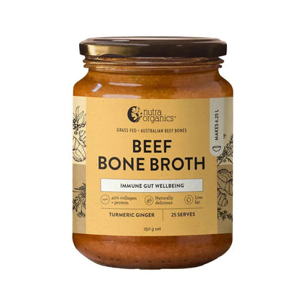 Nutra Organics Bone Broth Beef Concentrate with Turmeric and Ginger 250G