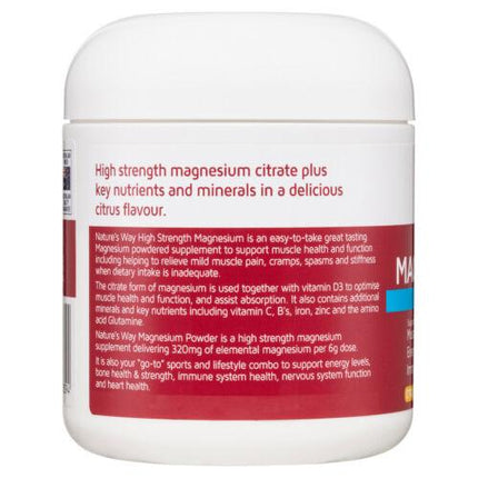 Natures Way High Strength Magnesium Powder 210g - OhYouLuckyDuck.com.au