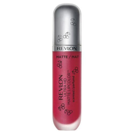Revlon Ultra HD Matte Cherry Red Lipcolor - 515 Cherries at Midnight - OhYouLuckyDuck.com.au