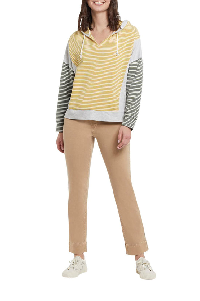 Tribal Long Sleeve Hooded Top Croissant