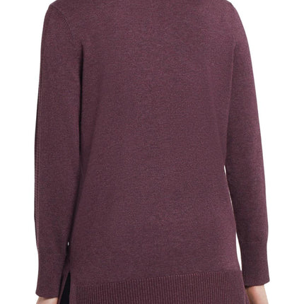 Tribal Long Sleeve Cowl Neck Sweater Eggplant