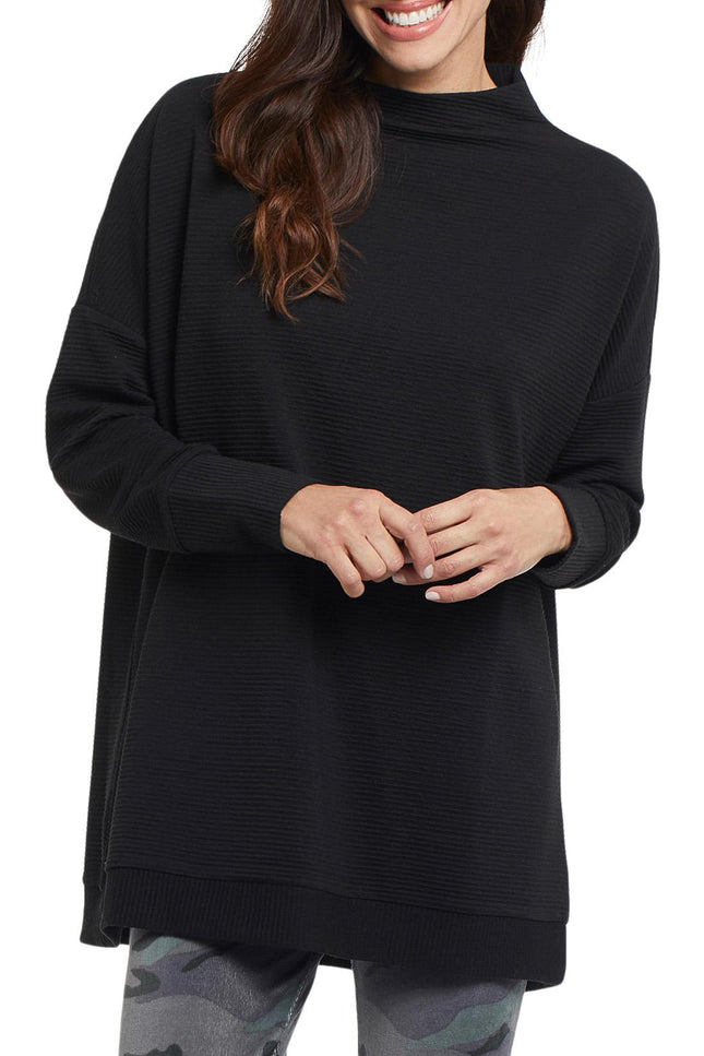 Tribal Ottoman Knit Tunic Black