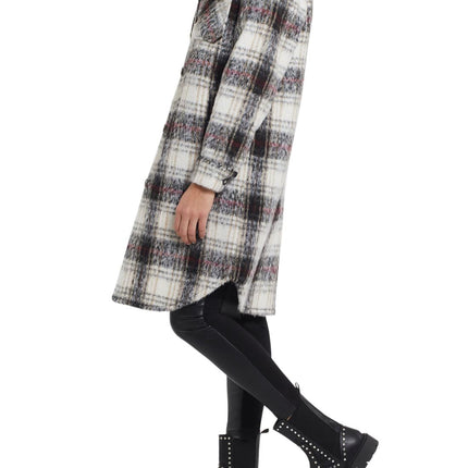 Tribal Drop Shoulder Long Jacket Ruby Wine