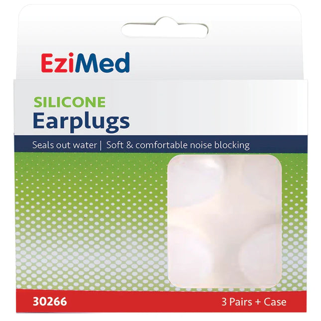 EziMed Silicone Earplugs 3 Pairs Plus Case 30266