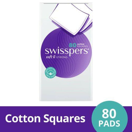 Swisspers Cotton Squares 80 Packs - OhYouLuckyDuck.com.au