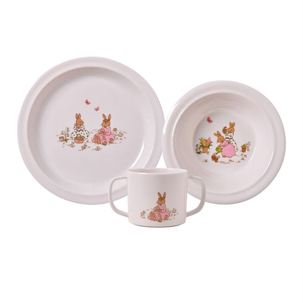 Bunnykins 3 Piece Melamine Dinner Set Pink
