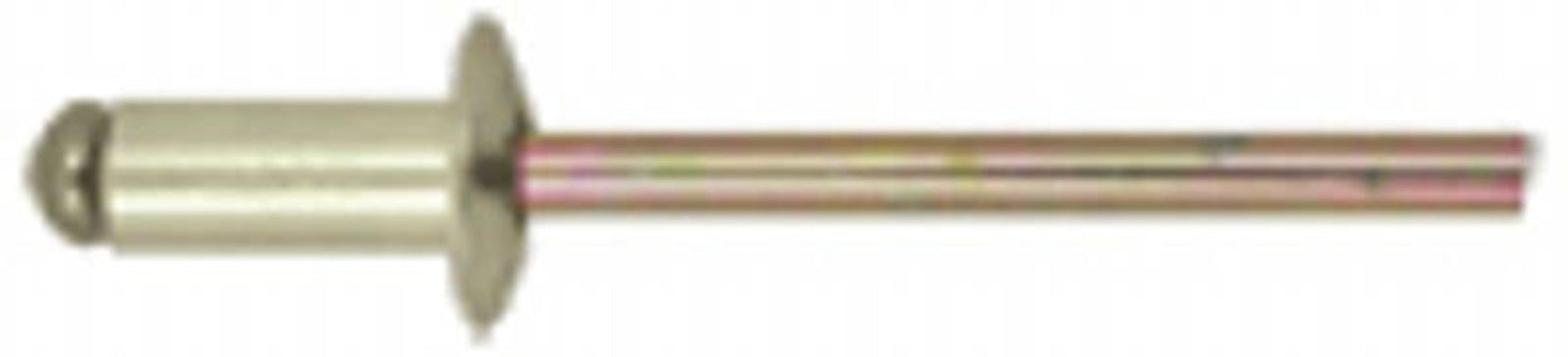 Generic Aluminium Blind Rivets Paperbark 4.1 to 4.3mm Grip Range Pack of 100