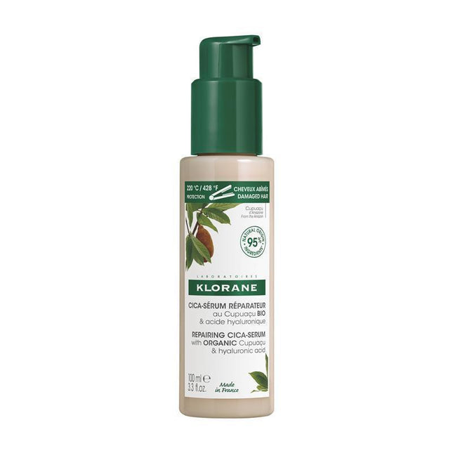 Klorane Repairing Cica-Serum with Organic Cupuacu & Hyaluronic Acid 100ML - Damaged Hair