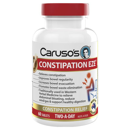 Carusos Constipation Eze 60 Tablets - OhYouLuckyDuck.com.au