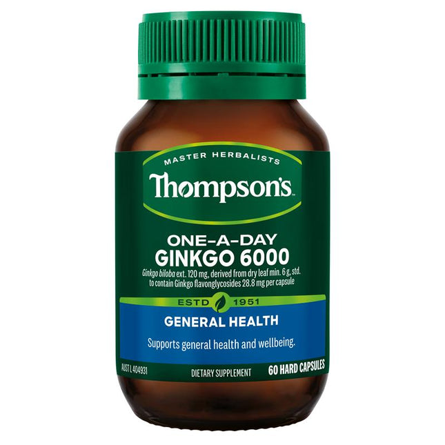 Thompson's One A Day Ginkgo 6000Mg 60 Capsules