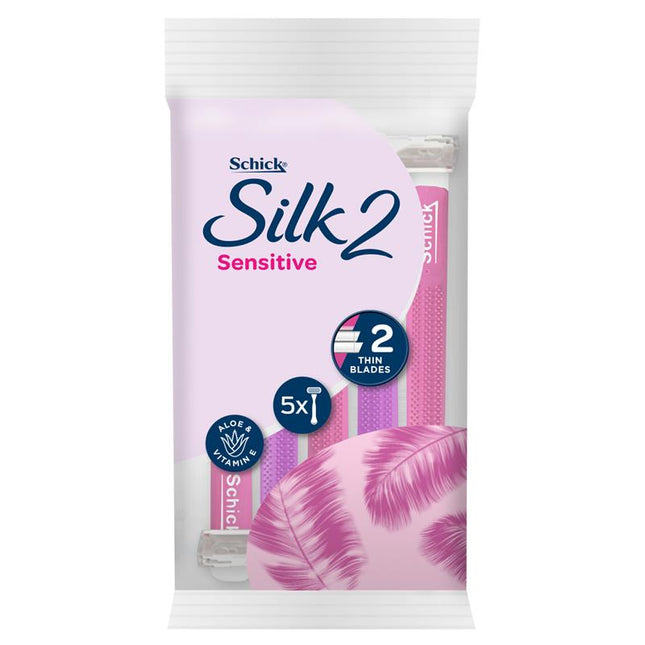 Schick Exacta2 Sensitive Disposable Razors for a Close Shave 5 Pcs