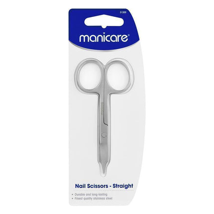 MCARE 31300 Straight Nail Scissors for Fingernails and Toenails