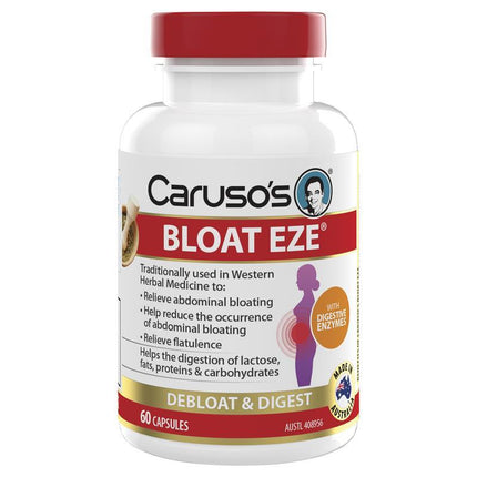 Carusos Bloat Eze 60 Capsules - OhYouLuckyDuck.com.au