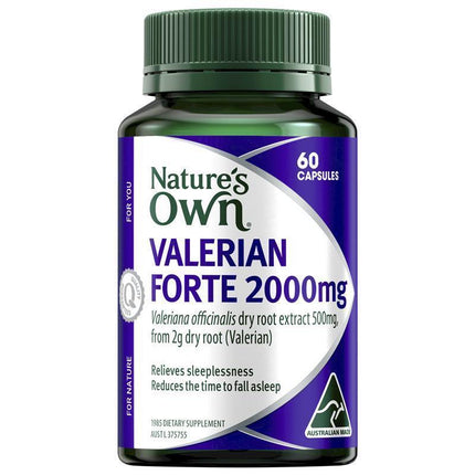 Nature's Own Valerian 2000mg for Sleep Support 60 Capsules