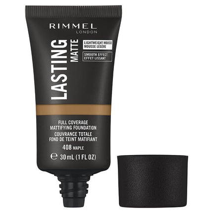 Rimmel Lasting Finish Matte Foundation 408 Maple - OhYouLuckyDuck.com.au