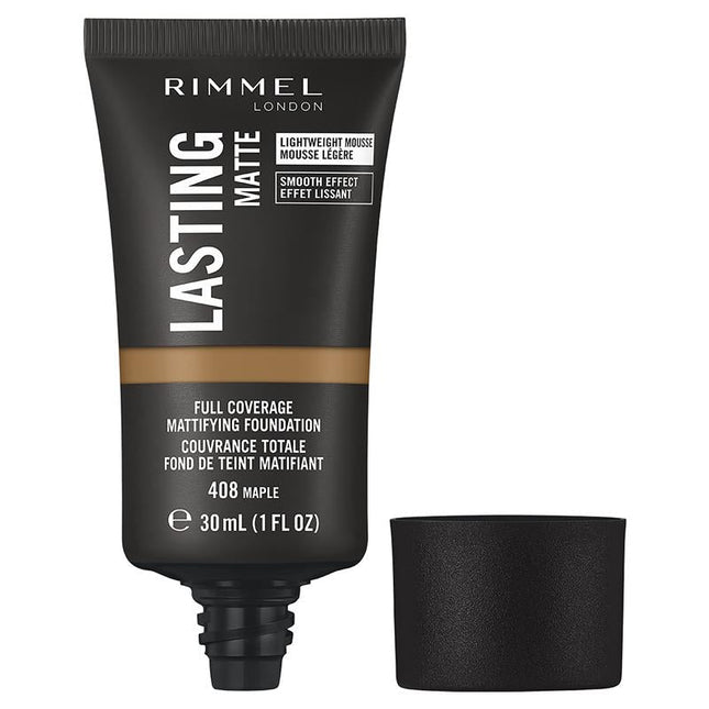Rimmel Lasting Finish Matte Foundation 408 Maple - OhYouLuckyDuck.com.au