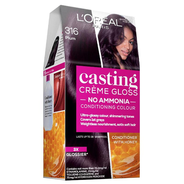 L'Oreal Paris Casting Creme Gloss Semi-Permanent Hair Colour - 316 Plum ( - OhYouLuckyDuck.com.au