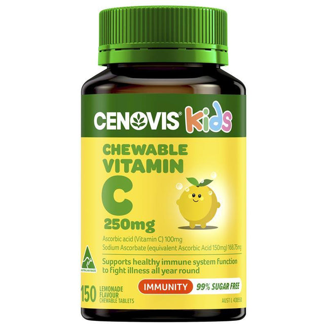Cenovis Kids Vitamin C 250Mg Lemonade Chew Tabs 150 - OhYouLuckyDuck.com.au