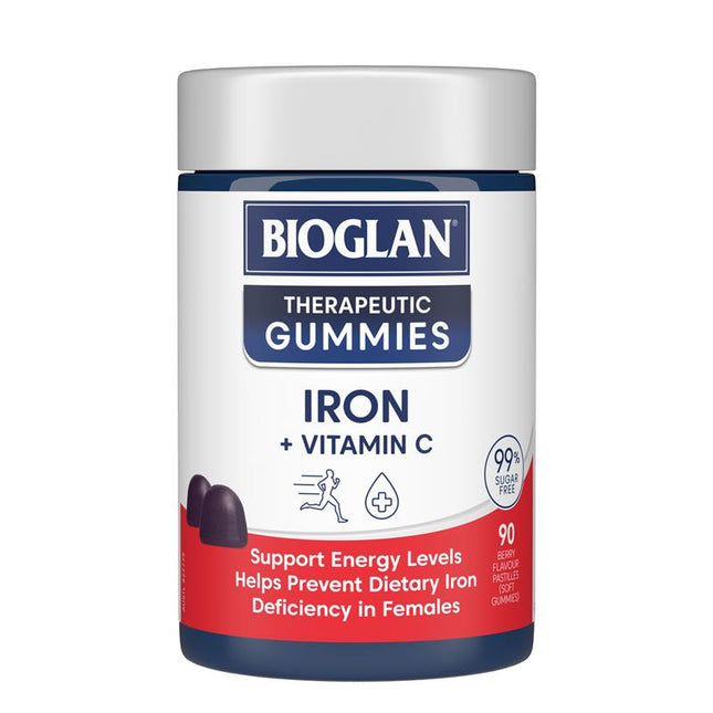 Bioglan Therapeutic Gummies Iron + Vitamin C 90 Gummies - OhYouLuckyDuck.com.au