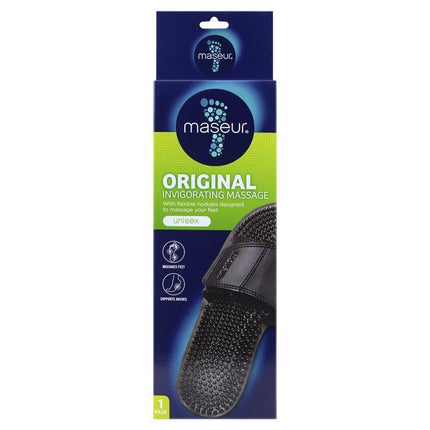Maseur Invigorating Massage Sandal Black Size 9