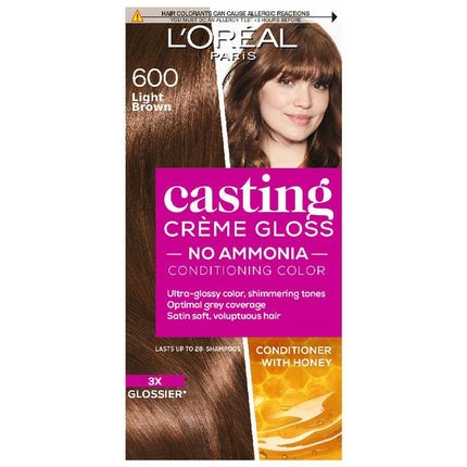 Lâ€™OrÃ©al Paris Casting CrÃ¨me Gloss Semi-Permanent Hair Colour â€“ 600 Light Brown