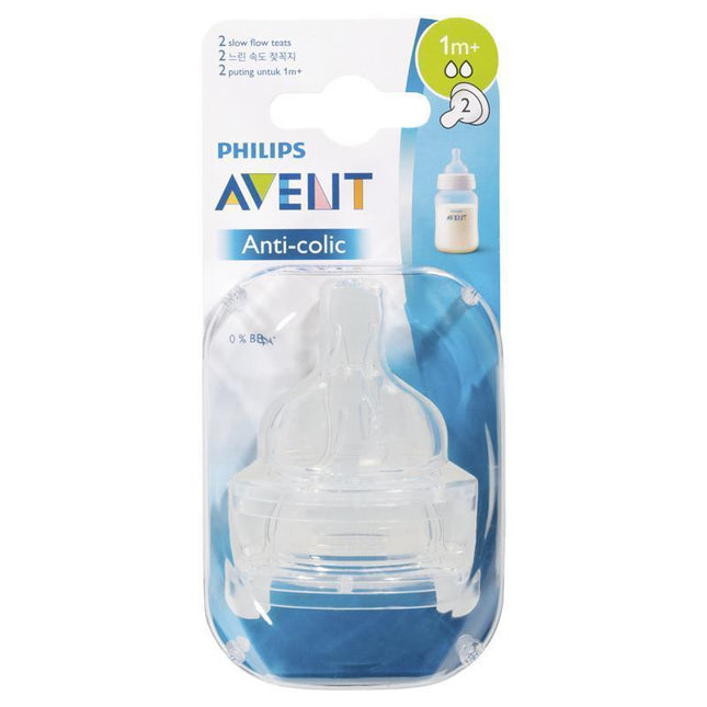 Avent Teat Silicon Slow Flow 2Pack