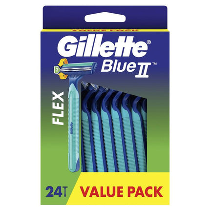 illette Blue II Flex Â­Disposable Razors 24 Pack