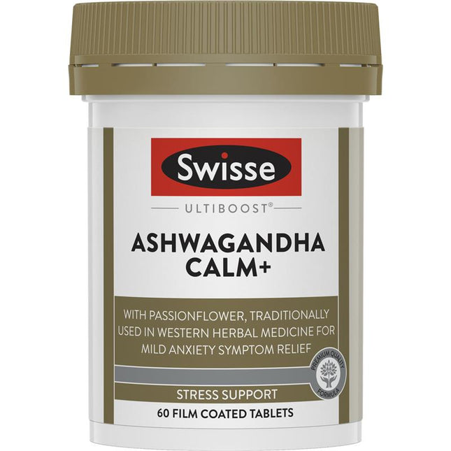 Swisse Ultiboost Ashwagandha Calm+ 60 Pack - OhYouLuckyDuck.com.au
