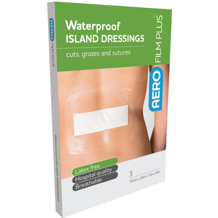 Aerofilm Plus Waterproof Island Dressing 15X20CM Surgical Basics