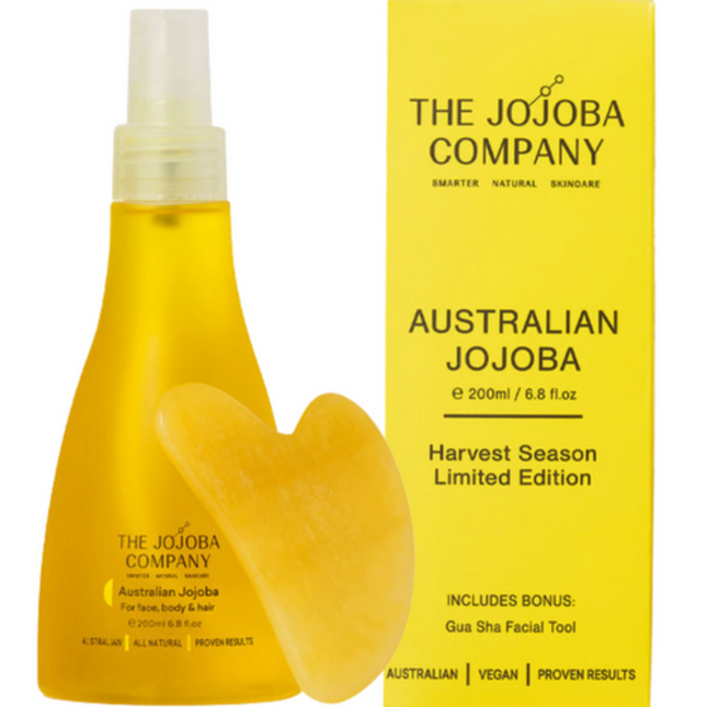 The Jojoba Company Australian Jojoba 200ML and Gua Sha Set