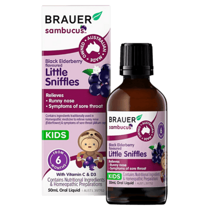 Brauer Sambucus Little Sniffles For Infants & Kids 50ml - OhYouLuckyDuck.com.au