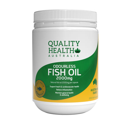 Quality Health Odourless Fish Oil 2000Mg Caps 200