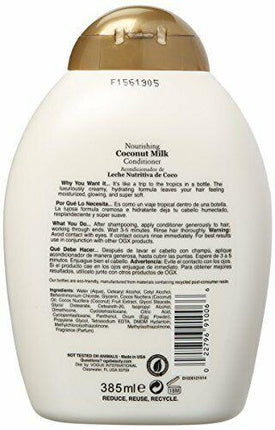 OGX Conditioner Nourishing Coconut Milk 385ML - OhYouLuckyDuck.com.au