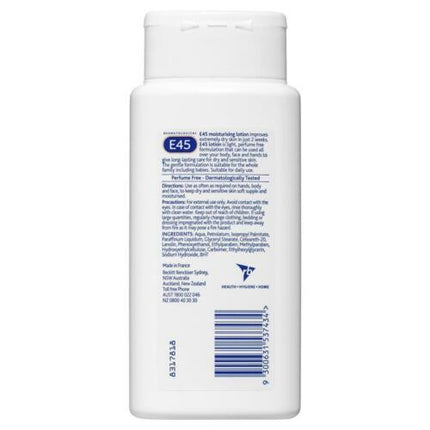 E45 Moisturising Lotion for Dry Skin - 200mL - OhYouLuckyDuck.com.au
