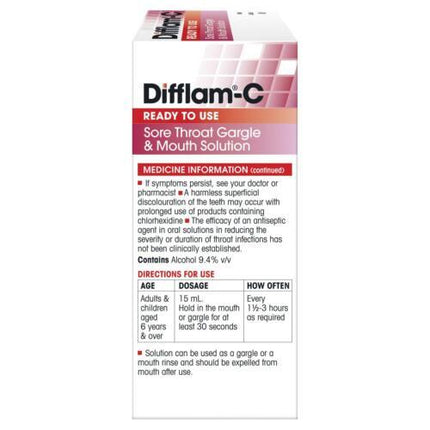 Difflam C Solution 200ml - OhYouLuckyDuck.com.au
