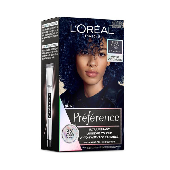 Lóreal Preference Vivids 1.102 Blue Black - OhYouLuckyDuck.com.au