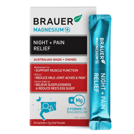 Brauer Magnesium+ Night + Pain Relief 24 Sachets