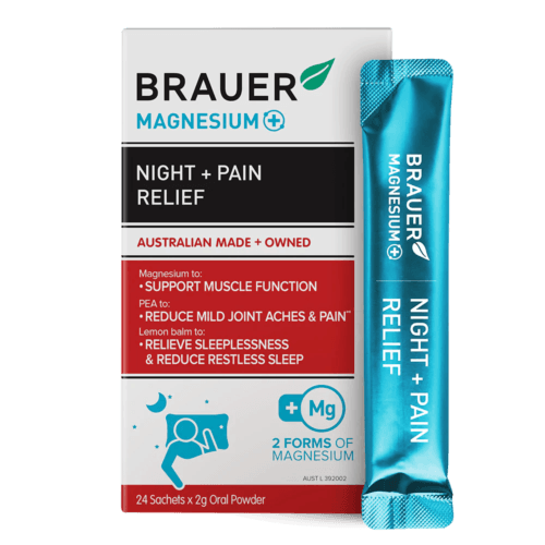 Brauer Magnesium+ Night + Pain Relief 24 Sachets