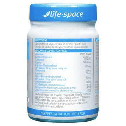 Life Space Digestive Enzymes Capsules 60 - OhYouLuckyDuck.com.au