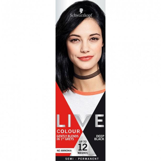 Schwarzkopf Live Colour Deep Black 75Ml - OhYouLuckyDuck.com.au