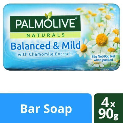 Palmolive Naturals Balanced & Mild With Chamomile Soap 4 Pack - OhYouLuckyDuck.com.au