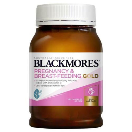 Blackmores Pregnancy & Breast-Feeding Gold 180 Capsules - OhYouLuckyDuck.com.au