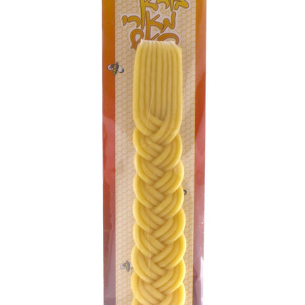 Ner Mitzvah Braided Beeswax Havdalah Candle with 9 Wicks Jewish Shabbat