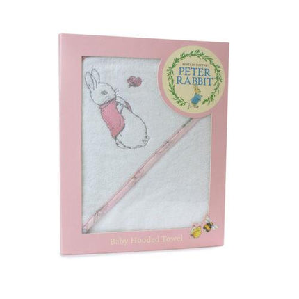 Bubba Blue Peter Rabbit Hop Little Rabbit Hooded Towel Pink - OhYouLuckyDuck.com.au